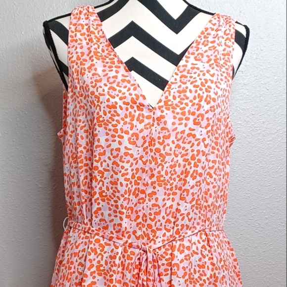 NWT Tommy Bahama Sz L Charming Cheetah Sleeveless Summer Maxi Dress - Picture 4 of 13